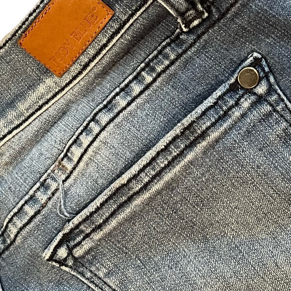 Judy Blue Skinny Fit Raw Ankle Hem Jeans Style JB8272MD Sz 13/31 RN 116380 - Picture 5 of 10